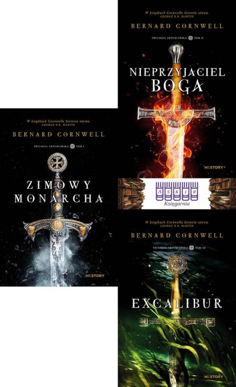 CORNWELL - TRYLOGIA ARTURIAŃSKA Excalibur Nieprzyjaciel Boga pakiet zakładka