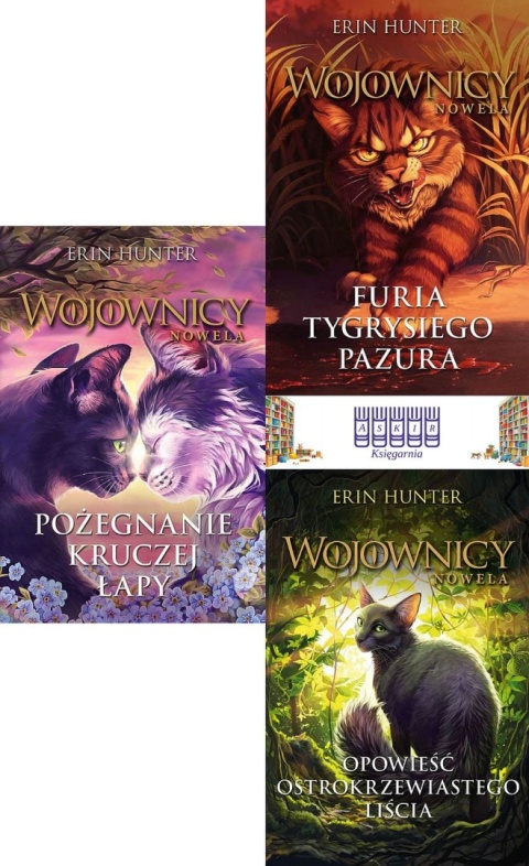 Hunter pakiet 3x Wojownicy Nowela Koty Furia Opowieść Kruczej Łapy