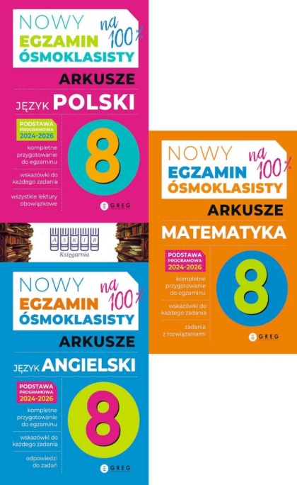 pakiet 3x Arkusze Egzamin Ósmoklasisty Polski Angielski Matematyka 2026