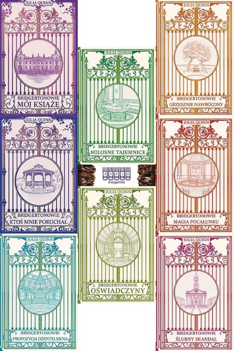 Quinn pakiet 8x Bridgertonowie - Mój książę /Ktoś mnie pokochał /Propozycja / Miłosne - Ilustrowane brzegi