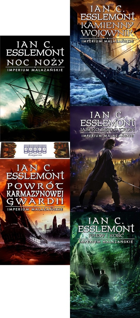 Esslemont pakiet 5x Imperium Malazańskie Noc Noży Krew Kość