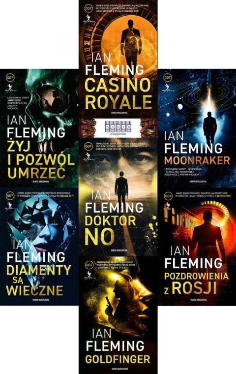 Fleming pakiet 6x James Bond Casino Royale Żyj Moonraker Diamenty