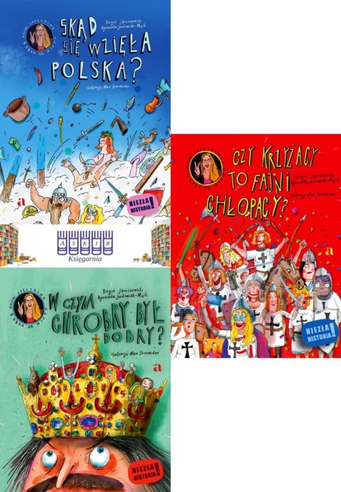 Janiszewski pakiet 3x Niezła Historia Skąd Polska Krzyżacy Chrobry