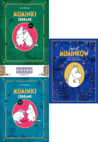 Jansson x3 pakiet 2x Muminki Zebrane + Świat Muminków
