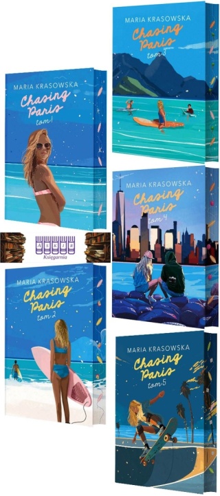 Krasowska Maria - pakiet 5x Chasing Paris ilustrowane brzegi