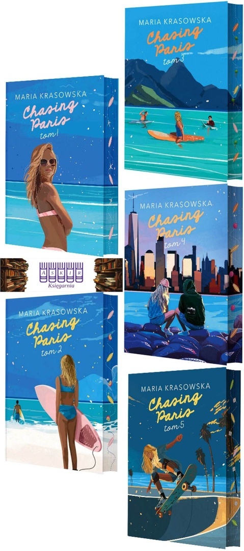 Krasowska Maria - pakiet 5x Chasing Paris ilustrowane brzegi