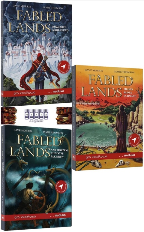 Morris pakiet 3x Fabled Lands Rozdarte Królestwo Gra Paragrafowa Książkowa
