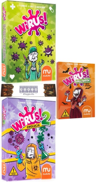 Pakiet 3x WIRUS Ewolucja Halloween gra karciana niekolekcjonerska