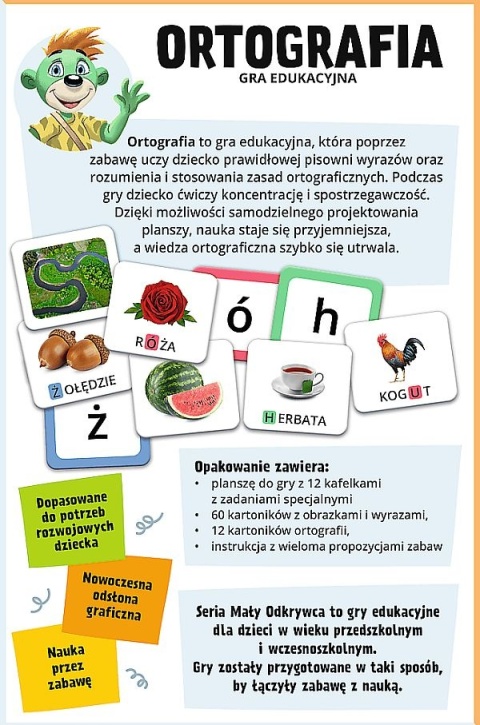 Pakiet x4 3x Mała ortografia klasa 1 2 3 + Ortografia Gra