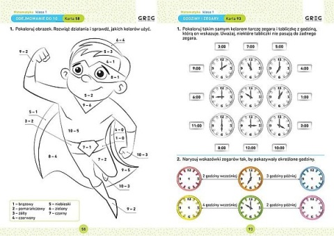 Pakiet 4x Karty Pracy Klasa 1 Czytanie Matematyka Angielski Pierwszaki