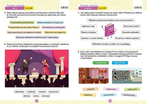 Pakiet 4x Karty Pracy Klasa 1 Czytanie Matematyka Angielski Pierwszaki