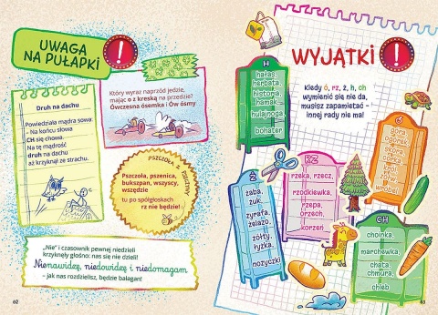 Pakiet 4x Ortografia Ilustrowana Karty Pracy Plansze Zeszyt Ucznia