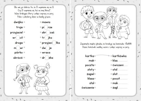 Pakiet 4x Ortografia Ilustrowana Karty Pracy Plansze Zeszyt Ucznia