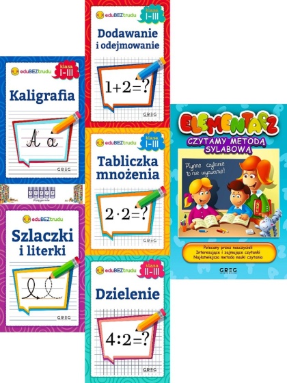 Pakiet 5 EduBezTrudu Kaligrafia Elementarz Czytamy Metodą Sylabową