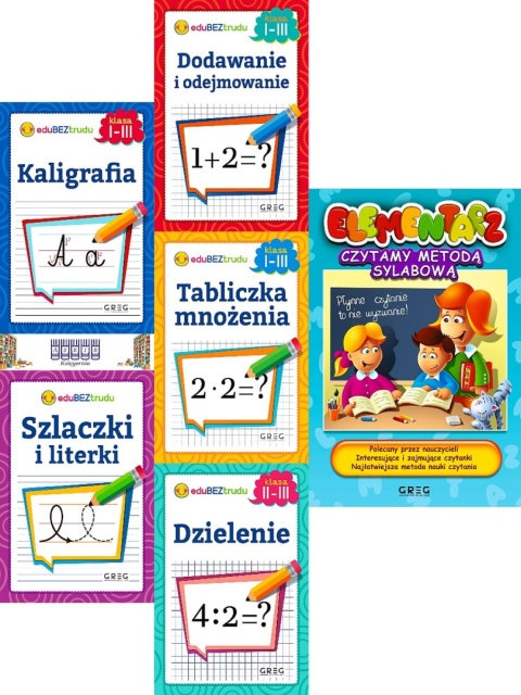 Pakiet 5 EduBezTrudu Kaligrafia Elementarz Czytamy Metodą Sylabową