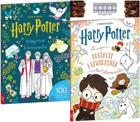 pakiet Harry Potter x2 Postacie Stworzenia + Magiczna Kolorowanka
