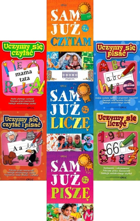 Pitala x7 Pakiet 3x Sam Już Czytam + 4x Uczymy Się Pisać Liczyć Czytać