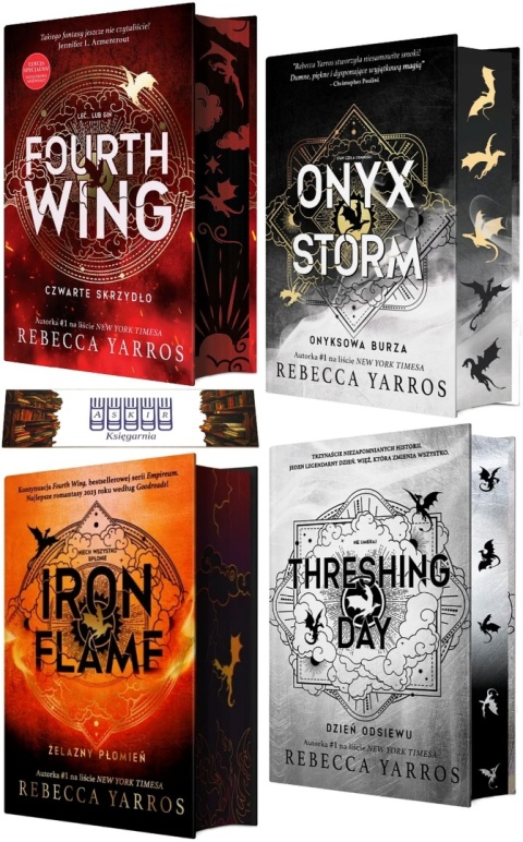 Yarros pakiet 4x Empireum - Fourth Wing Iron Flame Onyx Storm Day